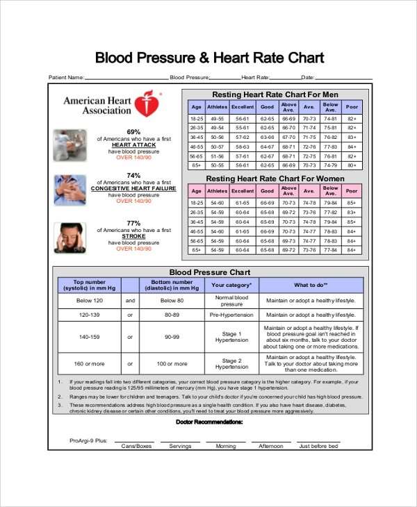 FREE 9+ Sample Blood Pressure Chart Templates in PDF