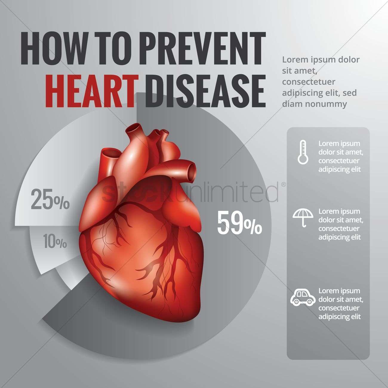 How to prevent heart disease diagram Vector Image ...