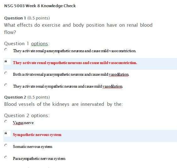 NSG 5003 Week 8 Knowledge Check Quiz 2 Answers