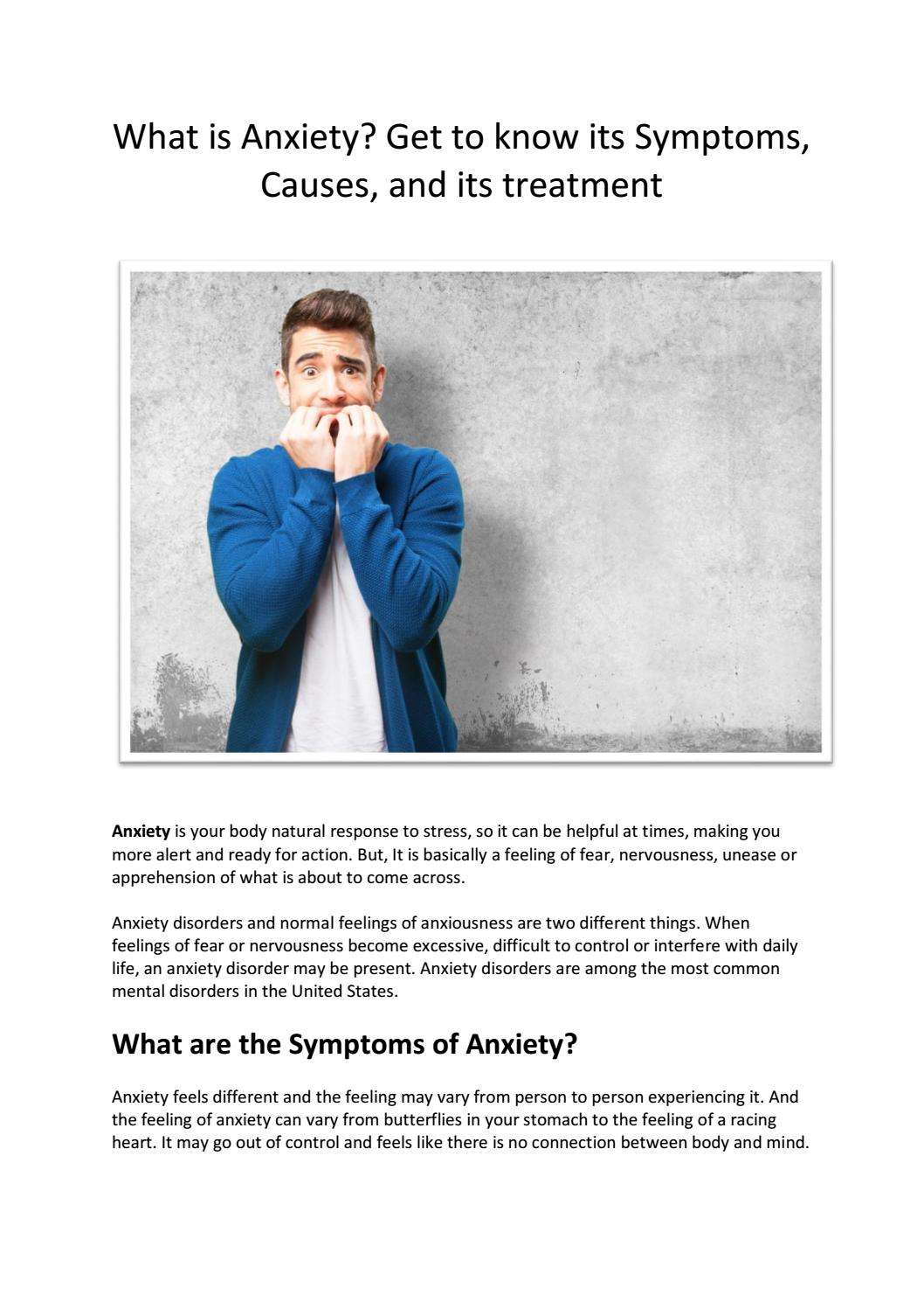 What is Anxiety? Get to know its Symptoms, Causes, and its ...